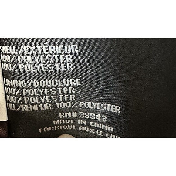 Via Spiga Zig-Zag Quilted Puffer Jacket Burgundy Full Zip Coat Zipper Pockets S - Picture 5 of 11